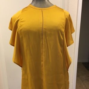 NWT silk like blouse w/ butterfly sleeve